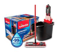 Vileda Ultramax Mop Set fregona Seca y húmeda Negro, Rojo