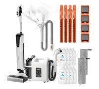 Pack: UWANT Aspiradora para sólidos y líquidos D700 × Limpiador a vapor B200 - Blanco - D700 Paquete de 1 año / B200 Blanco / con cepillo de planchar