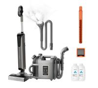 Pack: UWANT Aspiradora para sólidos y líquidos D700 × Limpiador a vapor B200 - Gris - D700 Paquete de 3 meses / B200 Gris / con cepillo de planchar