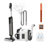 Pack: UWANT Aspiradora para sólidos y líquidos D700 × Limpiador a vapor B200 - Gris - D700 Paquete de 3 meses / B200 Blanco / con cepillo de planchar