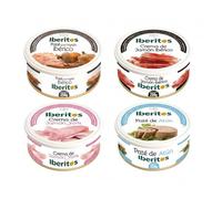 Pack Variado 4 Tarrinas de 250g - Paté de Hígado Ibérico, Crema de Jamón Ibérico, Jamón York y Atún - Lote Familiar de 1kg - Iberitos - Ideal para Desayunos y Aperitivos - NEXU