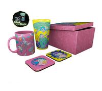 Set Regalo Rick & Morty Taza 285 Mls + Vaso Cristal 500 Mls + 2 Posavasos