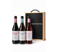 Pack Vermut Lustau Premium - 3 Botellas (Rojo, Blanco y Rosé) + Caja de Madera | Selección Gourmet para Aperitivo | Ideal para Regalar -MYSECRETWINE-