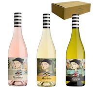 Pack Vino Blanco Marieta Martin Codax | Marieta Rosado 2022 | Marieta Ribeiro 2022 | Marieta Albariño 2023 | ideal para regalar - saca una sonrisa | 3 botellas 75cl