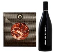 Pack Vino - Jamón de Bellota 100% Ibérico Maldonado Cortado a Mano 100g + Vino tinto Habla del Silencio