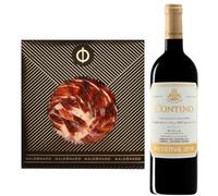 Pack Vino Rioja - Jamón de Bellota 100% Ibérico Maldonado Cortado a Mano 100g + Vino Tinto Contino Reserva 75cl