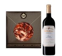 Pack Vino Rioja - Jamón de Bellota 100% Ibérico Maldonado Cortado a Mano 100g + Vino Tinto Cune Imperial Reserva 75cl