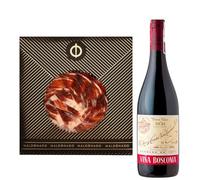 Pack Vino Rioja - Jamón de Bellota 100% Ibérico Maldonado Cortado a Mano 100g + Vino Tinto Viña Bosconia Reserva 75cl