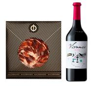 Pack Vino Rioja - Jamón de Bellota 100% Ibérico Maldonado Cortado a Mano 100g + Vino Tinto Vivanco Crianza