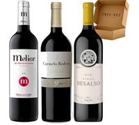 Pack Vinos Ribera del Duero Roble- Vinos Regalo - F.Resalso, C. Rodero 9m, Melior de Matarromera - Mejor Seleccion de ENOVINOS THE WINE BRAND (3 x Botella 75 cl)
