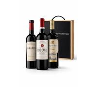 Pack Vinos Rioja Premium con Caja de Madera - Amaren Selección de Viñedos, Luis Cañas Crianza y Marqués de Riscal Reserva - Estuche Madera- MYSECRETWINE-