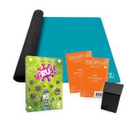 Pack Virus! Juego de Cartas con Tapete de Neopreno, 110 Fundas y Deck Box | Virus! de Tranjis Games con tapete mini de neopreno Zacatrus, 2 paquetes de fundas Asia y caja guarda-cartas.