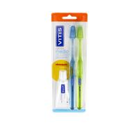 Pack Vitis Cepillo Duplo Medio Acces - Eliminación de Placa Bacteriana