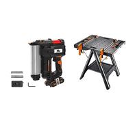 Pack Worx WX051 | WX840 | Mesa de trabajo plegable y Grapadora Clavadora 20V Máx. | 1 batería - 20V Máx. 2Ah | Cargador |