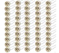 PACK X 50 Portalámparas casquillos GU10 para bombillas halogenas hasta 100W y bombilla led, zócalo de cerámica con cable de silicona 150mm de alta resistencia.