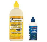 Pack X-Sauce 500ml + Squirt 120ml Potencia tu Experiencia con el Lubricante de 120ml y el Líquido sellante tubeless 500ml para un Rendimiento inigualable