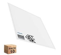 Pack x10 Panel LED 60x60 cm 40W, 10 unidades para Falso Techo, Placa LED Driver Philips CertaDrive, Paneles Bajo Consumo y Gran Luminosidad 4800 Lúmenes, No Flick, Marco Blanco (Luz Natural - 4000K)