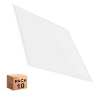 Pack x10 Panel LED 60x60 cm 40W, Driver Philips CertaDrive, 4000 lúmenes, Paneles LED Bajo Consumo y Gran Luminosidad, No Flick, Caja 10 unidades para Falso Techo, Marco Blanco (Luz Blanca (5700K))