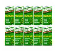 PACK x10 ROUNDUP Herbicida para todo tipo de malas hierbas cubre hasta 108 m2 | 4 Envases de 250ml | Formula Concentrada | Efectos en 1 hora | Elimina hasta 70 especies de hierbas/musgo | Nexum Market