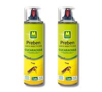 PACK x2 Preben Laca Insecticida contra Cucarachas, Hormigas, Arañas y Otros Insectos MUY EFICAZ - Aerosol de 600 ml | Uso en Interior y Exterior | Acción de Contacto hasta 1 año | Nexum Market