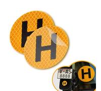 Pack x2 Señal H Para Pegar POR DENTRO del Parabrisas - Pegatina Vehiculo Historico Homologada en España para uso Interior/Exterior Reflectante Coche y Moto - Distintivo Vehiculo Historico