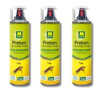 PACK x3 Preben Laca Insecticida contra Cucarachas, Hormigas, Arañas y Otros Insectos MUY EFICAZ - Aerosol de 600 ml | Uso en Interior y Exterior | Acción de Contacto hasta 1 año | Nexum Market