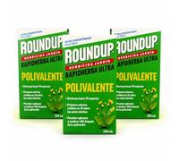 PACK x3 ROUNDUP Herbicida Total para Eliminar Todo Tipo de Malas Hierbas | Efectos Visibles en sólo 2 Horas | 250 ML para diluir en 5L Agua | Elimina hasta 70 de Hierbas/Musgo | Nexum Market