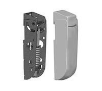 Pack x4 Bisagras con Muelle de 4,5 mm en Acero Cincado para Puerta Superior tipo Arcón o Cofre de congelados | Con embellecedores en poliestireno anti-choque blanco