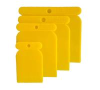 PACK X4 UD Juego de 4 ESPATULAS CARROCERO de PLASTICO flexibles de alta calidad con refuerzo superior. DURCAPLAST. Ideal para masillas plásticas para paredes, pladur, masillas de carrocero, etc