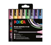 Pack x8: POSCA PC-5M rotulador pastel (1,8 - 2,5 mm redondo)