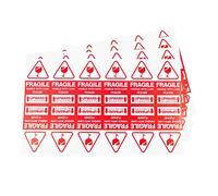 PACK4YA 120 pegatinas frágiles de 50 x 90 mm hacia arriba, adhesivo fuerte con etiquetas de advertencia de cuidado, etiquetas de envío, artículo frágil, no se apilan ni se caen