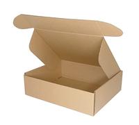 PACK4YA 285×230×80mm Cajas Postales Pequeñas de Cartón Corrugado para Correo, Caja de Envío Postal Marrón para Pequeños Negocios, Almacenamiento o Embalaje de Regalos (10 Piezas)