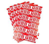 PACK4YA 480 pegatinas de precaución frágiles, 50 x 90 mm, etiquetas de advertencia fuertes, Handle with Care, Fragile, Thank You Stickers Labels Moving Atención, pegatinas de advertencia