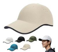 Packable Lightweight Sports Baseball Cap, Ultra-Breathable Washable & Portable Quick-Dry Hat for Men & Women (Beige)