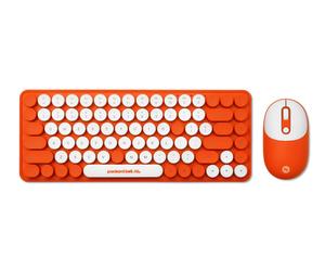 Packard Bell The DotCombo Conjunto de teclado y ratón inalámbricos - Naranja - Versión de teclado Inglés US QWERTY
