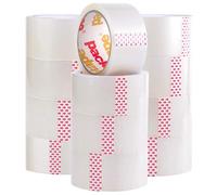 Packatape® - 12 Rollos de Cinta de Embalaje 48MMx 66MM transparente para paquetes y cajas