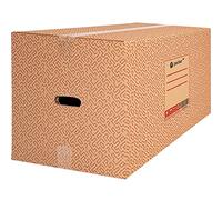 Packer PRO Cajas Carton para Mudanzas y Almacenaje Resistentes con Asas, Rojas (60x40x40cm)