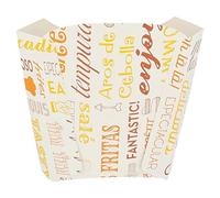 packer PRO Pack 200 Caja Patatas Fritas Estampado Letters para Restaurante y delivery, 13x8x13,5cm (135gr)