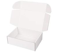 packer PRO Pack 25 Cajas Carton Envios Automontables para Ecommerce y Regalo Blancas, Mediana 34x23,5x11cm