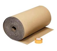packer PRO Rollo de Cartón Ondulado de 90cm x 25m y Cinta Adhesiva de 50mm x 120m, perfecto para Embalaje Cajas Carton