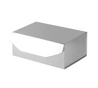 PACKGILO 1 caja de regalo plateada de 9.5 x 7 x 4 pulgadas, caja de regalo resistente con tapa para embalaje de regalo, cajas de almacenamiento plegables con cierre magnético, caja de propuesta de
