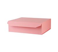PACKGILO Caja de regalo extra grande rosa con tapa, 1 pieza de 19 x 16 x 6 pulgadas, caja de regalo grande rosa para regalos, ropa, bata, vestido de novia, suéter, reutilizable, plegable, para