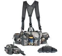 Packle Fanny Pack para Hombres, Paquete de Cintura Impermeable con Soporte de Botella de Agua y Correas de Hombro Individual/Dual Bolsa de cinturón de Cadera Lumbar para Correr en Ciclismo de Viaje