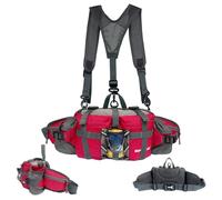 Packle Fanny Pack para Mujeres, Paquete de Cintura con Soporte de Botella de Agua y Correas de Hombro Individual/Dual Bolsa de cinturón de Cadera Lumbar para Correr en Ciclismo de Viaje, Rojo Rosa, c
