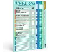 PACKLIST® Planificador de Tareas del Hogar A4 (Sin Fechas) - Cuadrante de Limpieza Semanal Familias y Compañeros de Piso (Hasta 6 Personas) - Bloc Arrancable 52 Hojas 100g - Ecológico sin Plástico