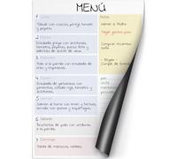 PACKLIST® Planificador Semanal Magnético para Nevera A4 - Pizarra Magnética Semanal en Español - Organizador de Comidas, Menú y Tareas Familiares - Calendario Magnético Colorido y Resistente