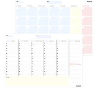PACKLIST Planificador Semanal + Planificador Mensual - Pack de 2 planners Organizador A4, Planning de Escritorio. Agendas, Planificadores y Calendarios Mes+Semana de Diseño Exclusivo