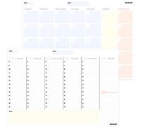 PACKLIST Planner Settimanale + Mensile Scrivania - Due Planning da Tavolo A4, Agenda Settimanale - Mensile - Weekly Monthly Planner - Agenda Appuntamenti - Calendario Perpetuo di Design Esclusivo