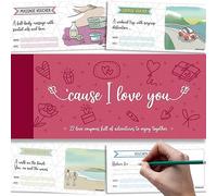 PACKLIST® Talonario para Parejas en INGLÉS, Vales para Parejas con 22 Ideas de Regalo para Regalar a tu Pareja - Aventuras para Enamorar, 6 Cupones Regalo a Personalizar ¡Enamorados de la Vida!