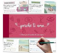 PACKLIST® Talonario para Parejas en ITALIANO, Vales para Parejas con 22 Ideas de Regalo para Regalar a tu Pareja - Aventuras para Enamorar, 6 Cupones Regalo a Personalizar ¡Enamorados de la Vida!